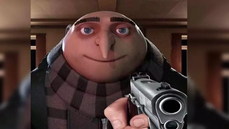 gru holding gun things are about to get gruesome meme image