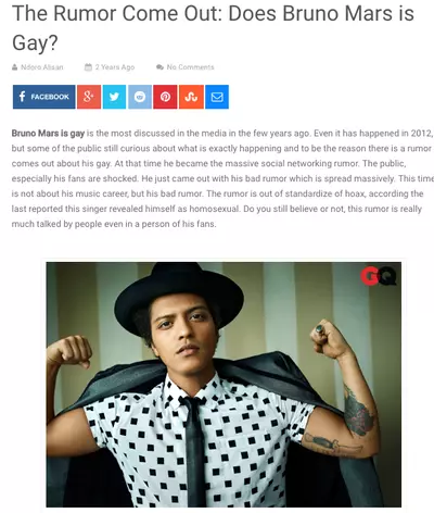 does bruno mars is gay