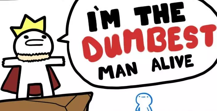 dumbest man alive meme image