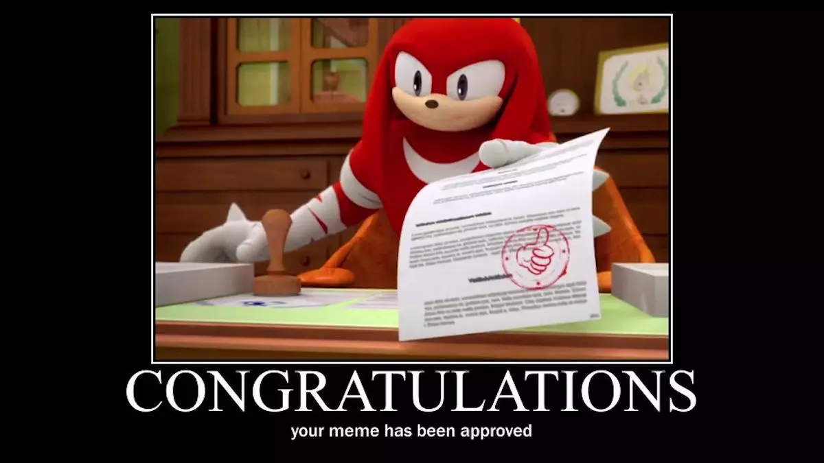 meme approved by knuckles meme image