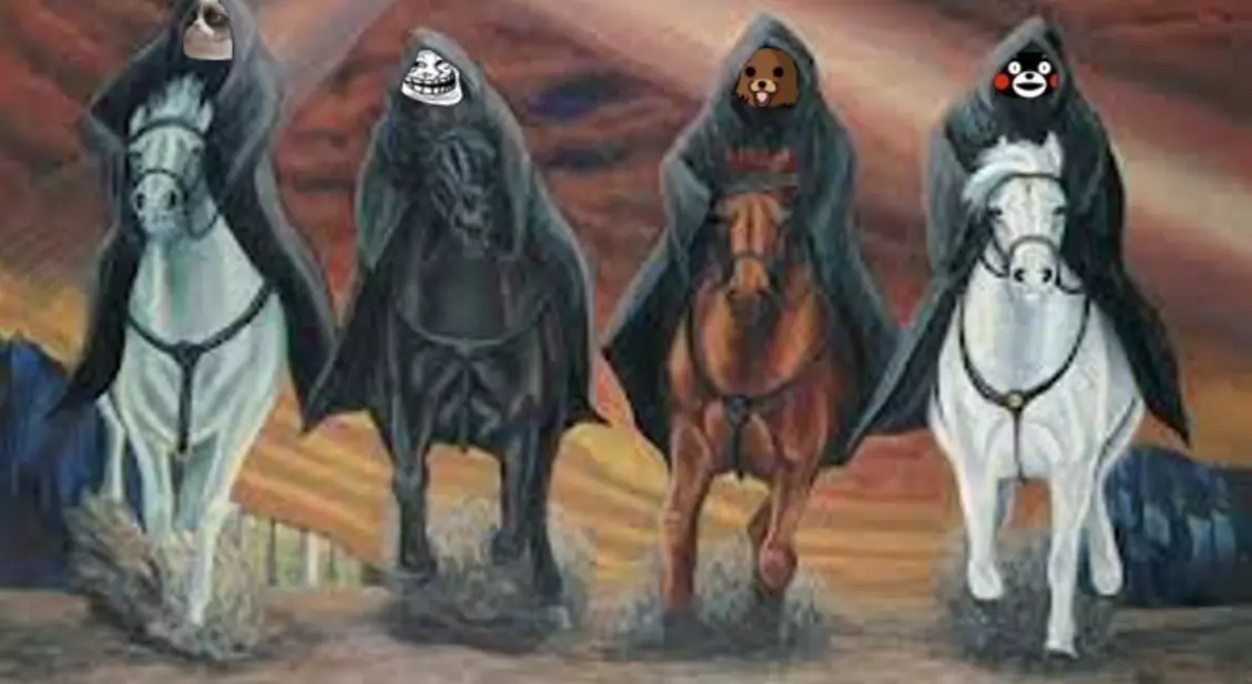 four horsemen of the apocalypse meme image