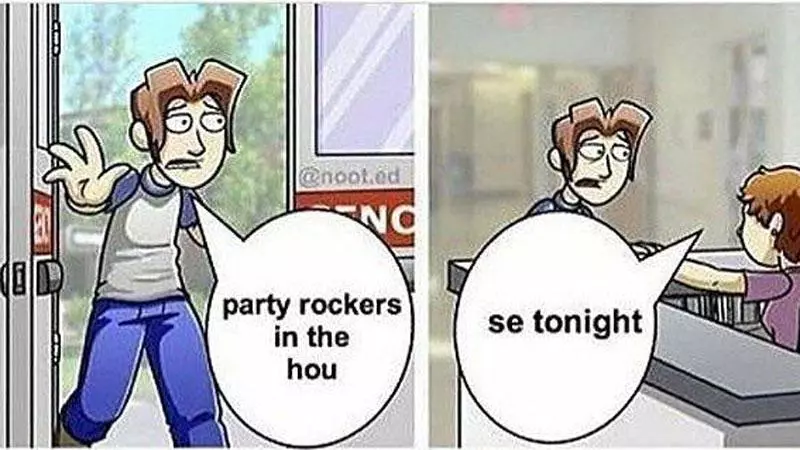 party rockers in the hou se tonight meme image