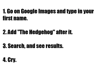 google your name the hedgehog post result