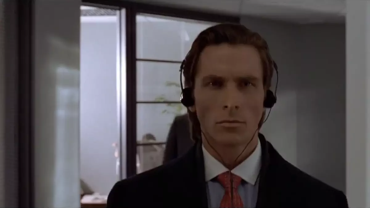patrick bateman walking meme image