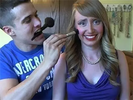 my boyfriend does my makeup meme image