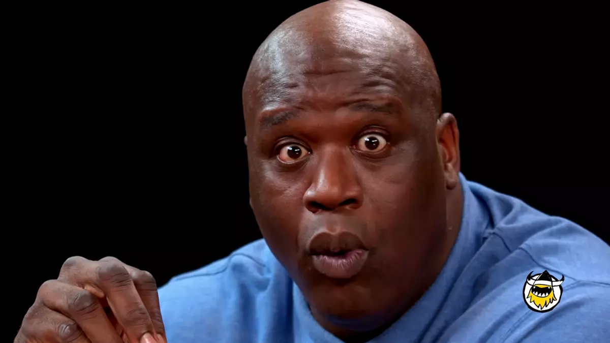 shaq on hot ones meme image