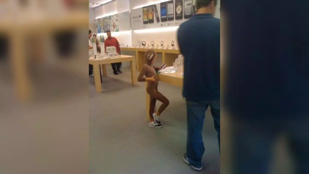 gay little monkey boy at apple store meme image