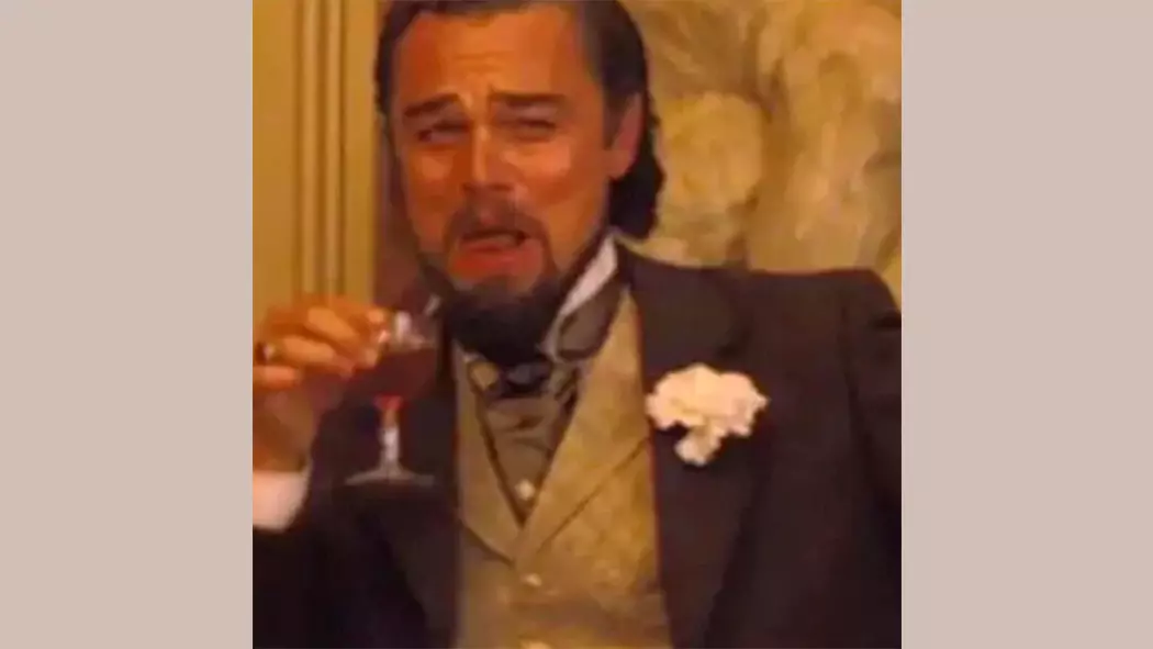 leonardo dicaprio laughing meme image