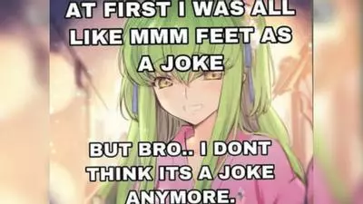 at first i was like mmm feet as a joke
