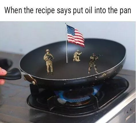 america invading for oil meme image