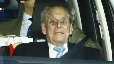 prince philip leaving hospital