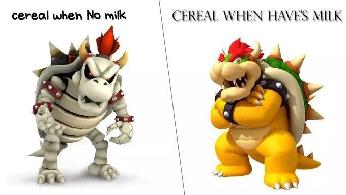 cereal when haves milk meme image