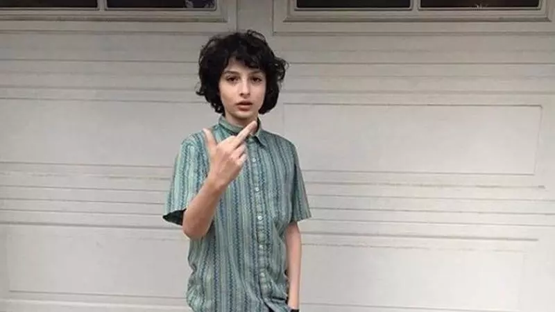 finn wolfhard middle finger reaction meme image