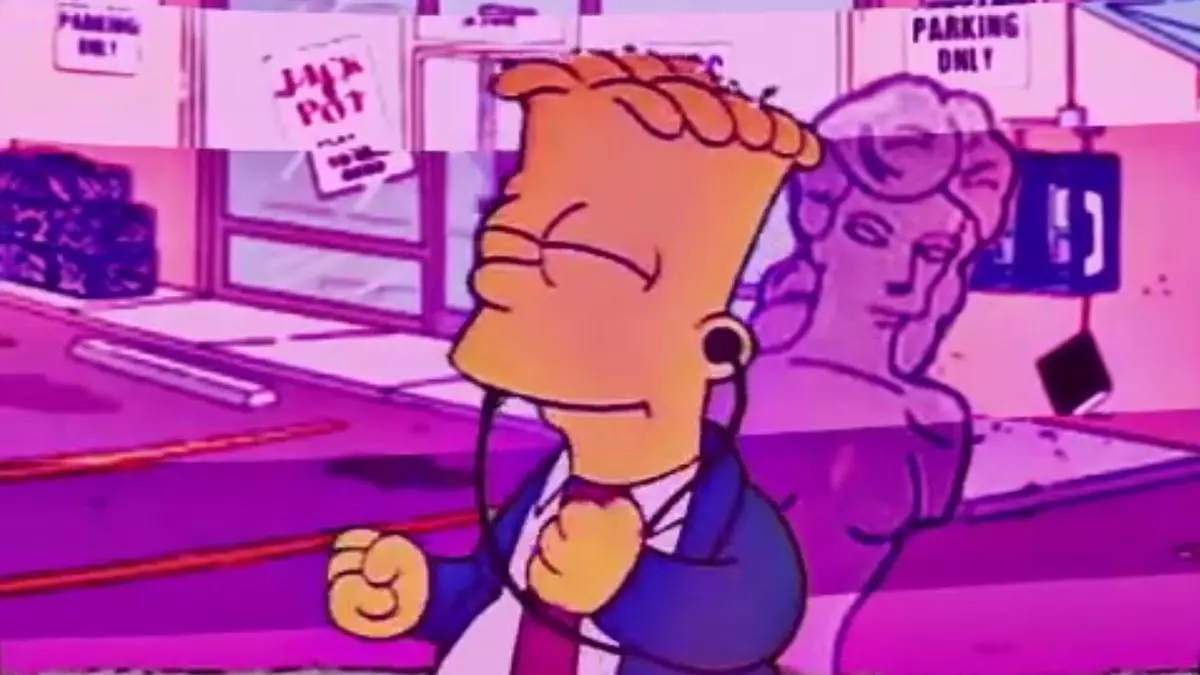 simpsonwave meme image