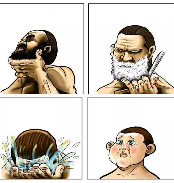 beard shaving comic parodies meme image