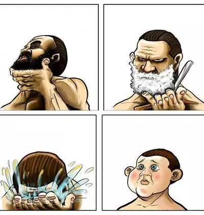 beard shaving comic parodies