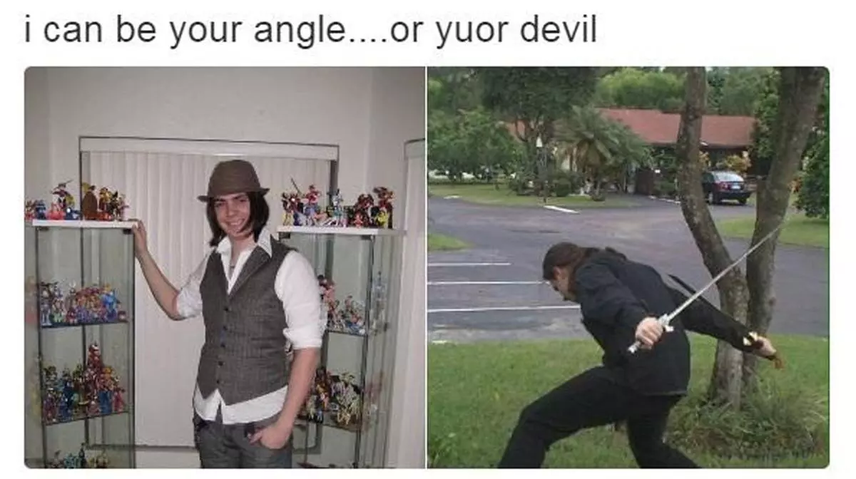 i can be your angle or yuor devil meme image