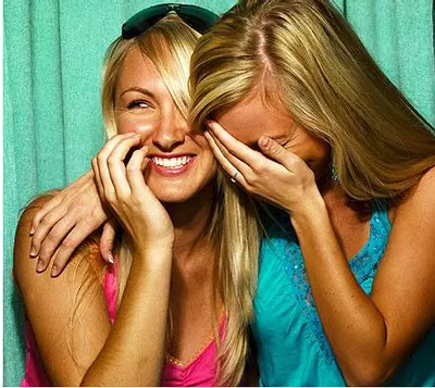 girls laughing