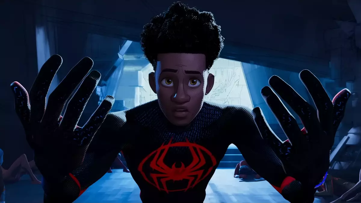 miles morales running from miguel ohara meme image