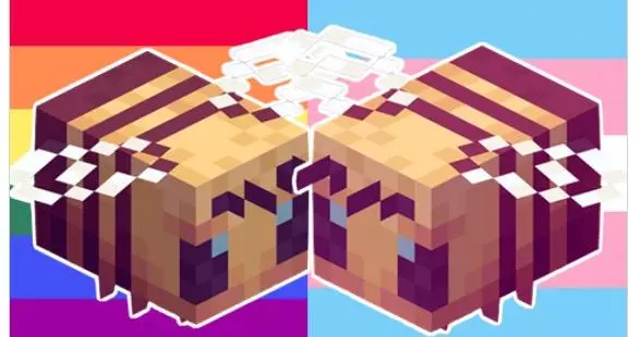 the minecraft bee is trans meme image