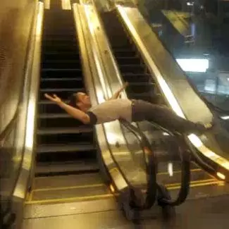 escalator spin meme image