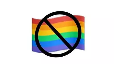 crossed out pride flag emoji combination