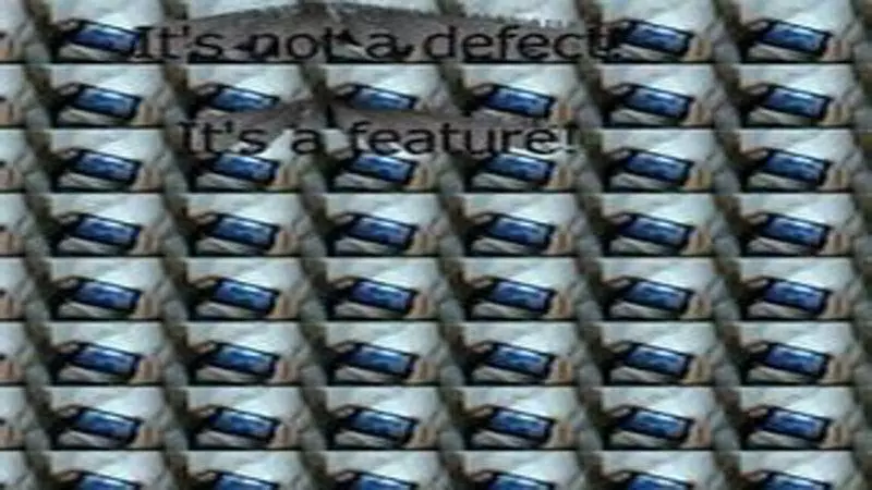 its not a defect its a feature meme image