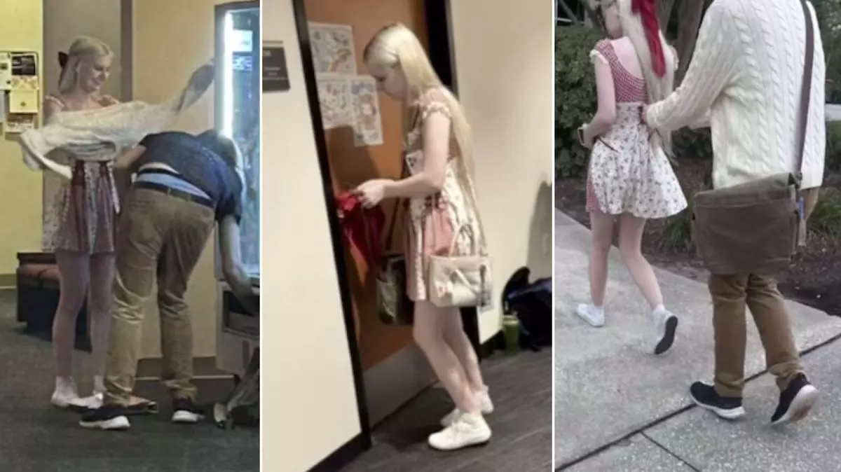 hello kitty girl and ucf professor travis meade dating rumor controversy meme image