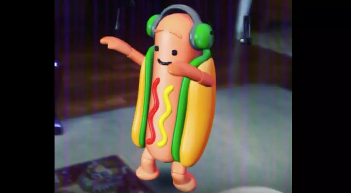 dancing hot dog snapchat filter meme image