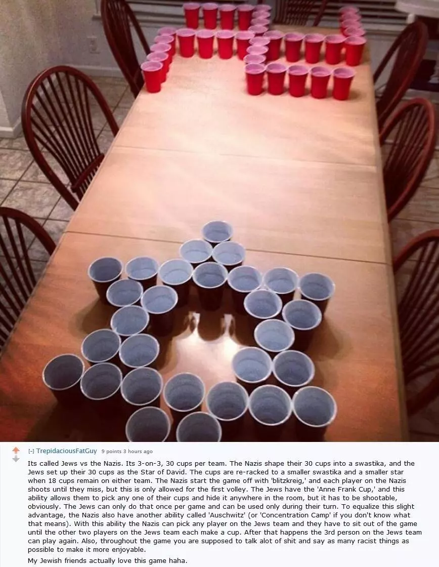 jews vs nazis beer pong meme image