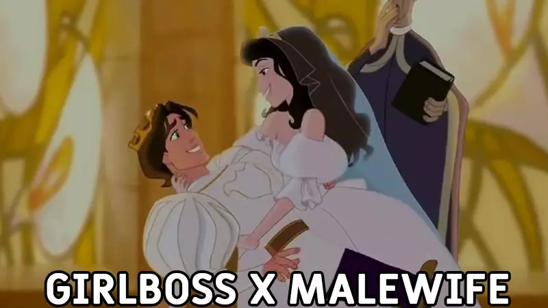 girlboss and malewife meme image