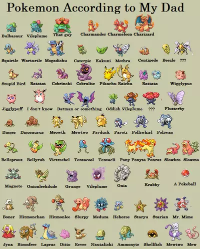 pokemon according to my dad