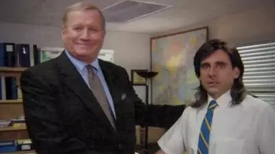 young michael scott shaking ed trucks hand