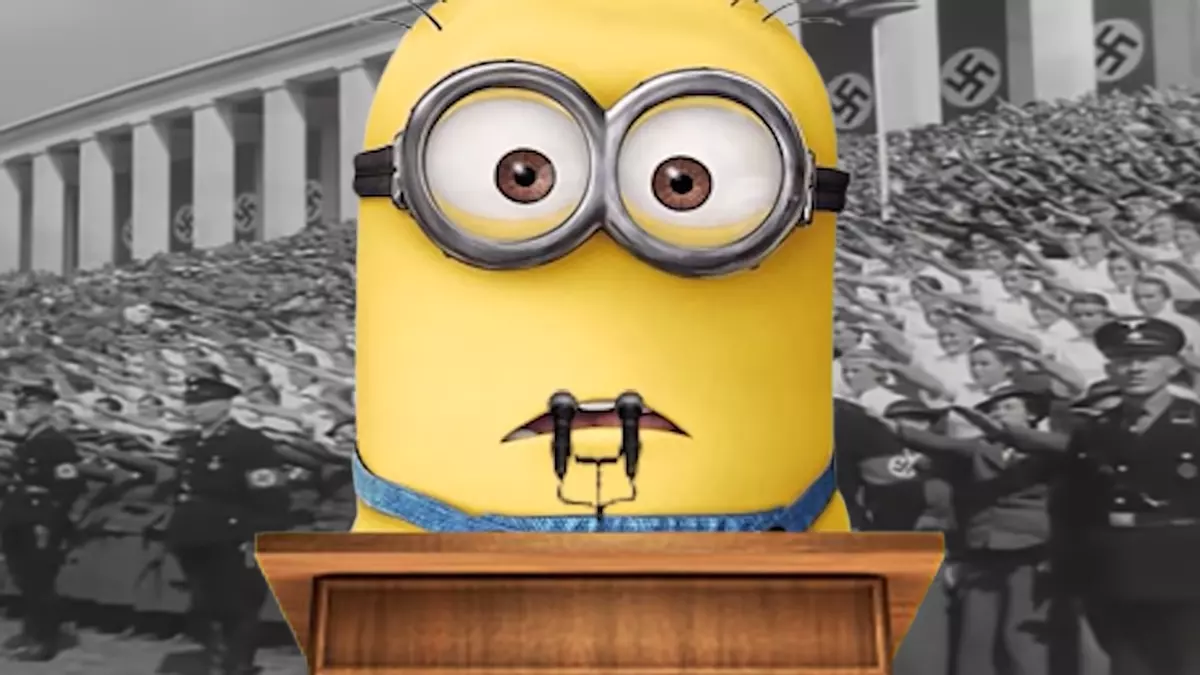 minions served hitler in 1933 1945 meme image