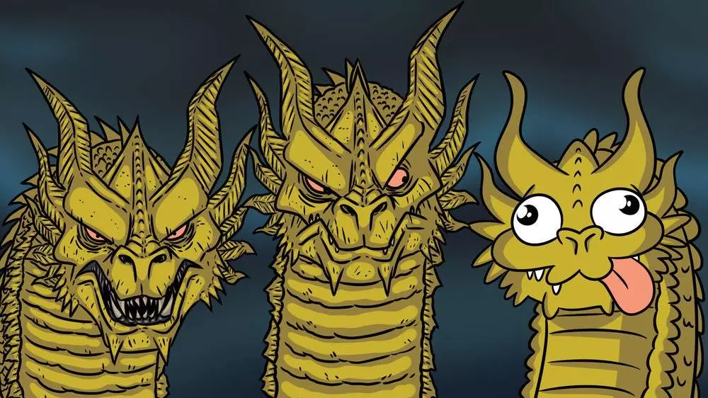 three headed dragon meme image