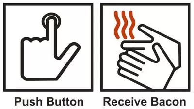 push button receive bacon