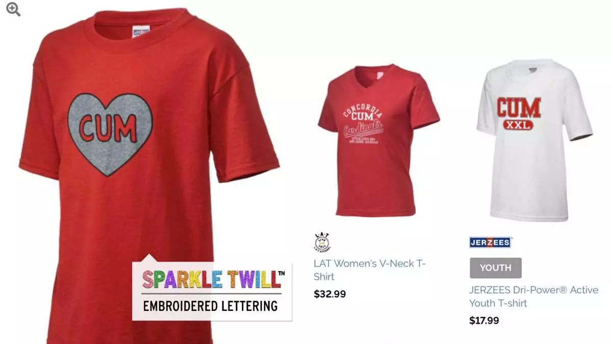 concordia university of michigan cum merchandise meme image