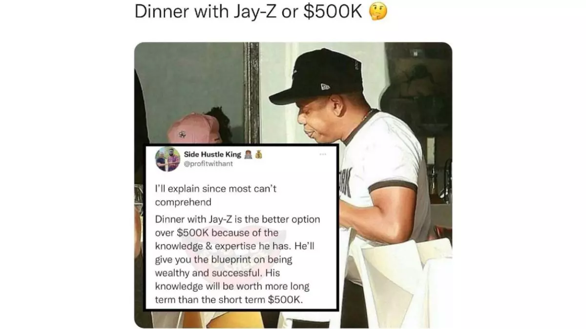 dinner with jay z or 500k meme image