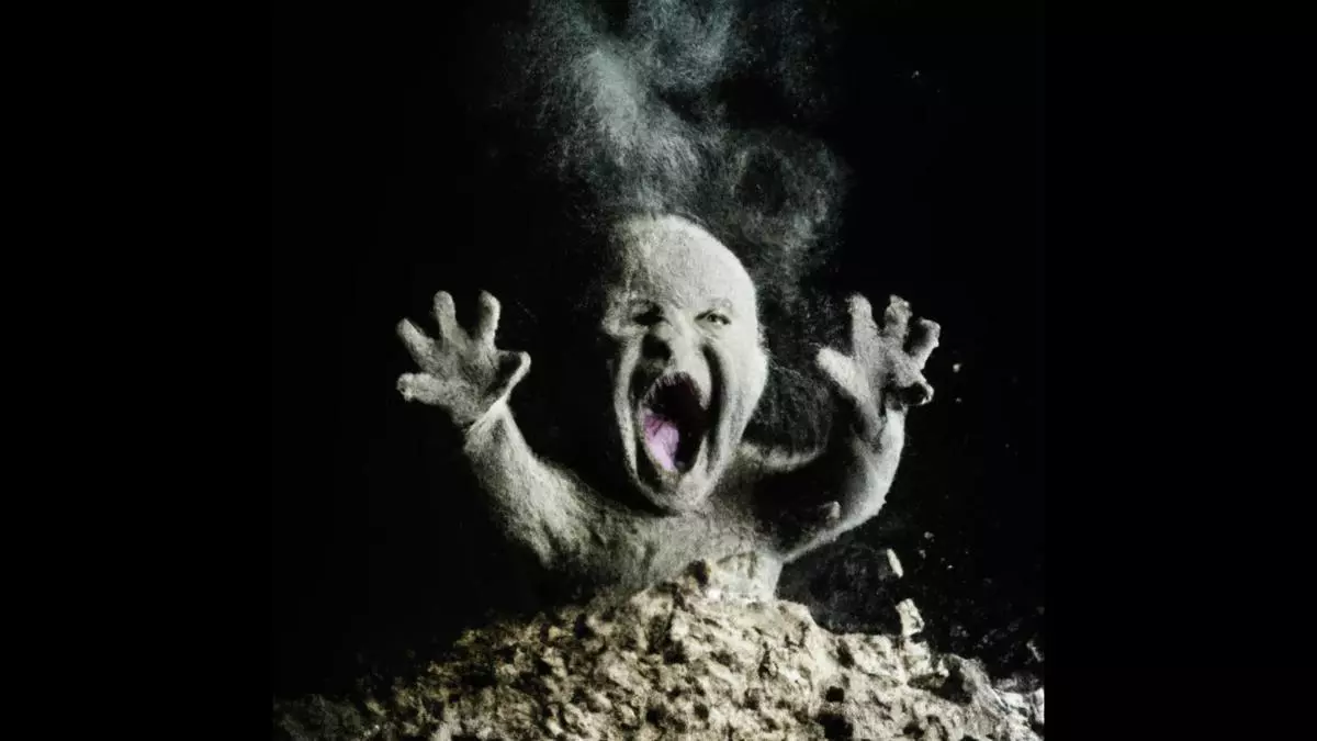 ash baby screaming baby made of ash meme image