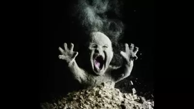 ash baby screaming baby made of ash