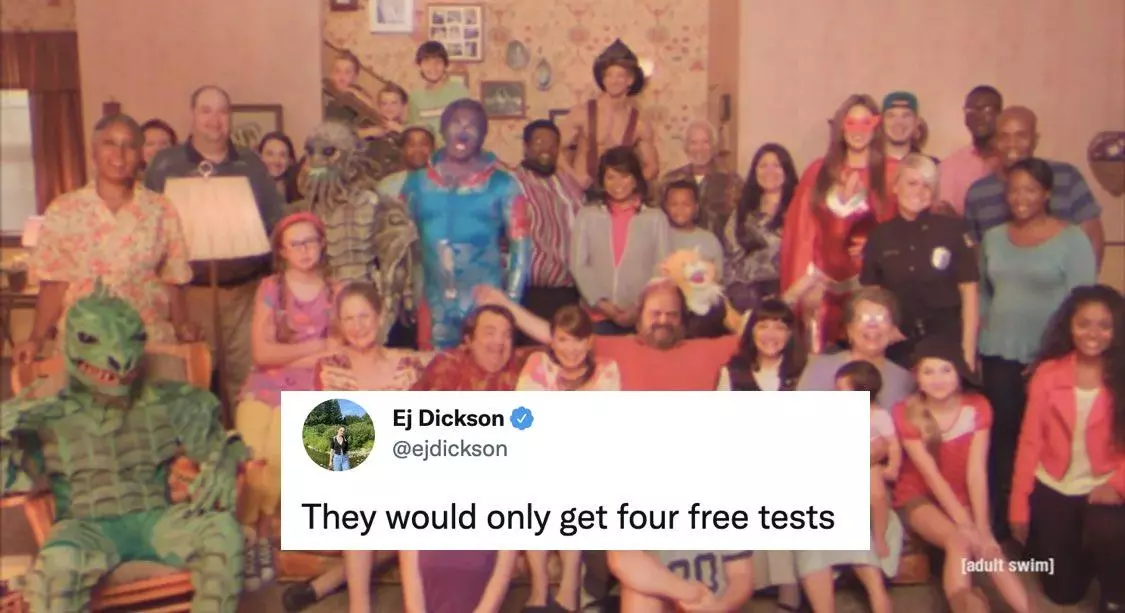 they would only get four free tests meme image