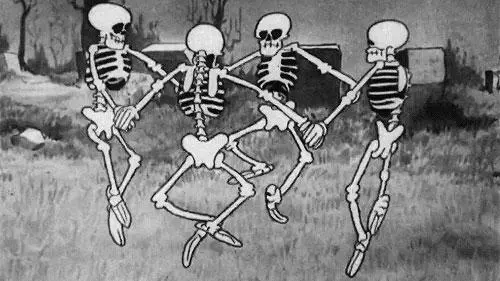 spooky scary skeletons meme image