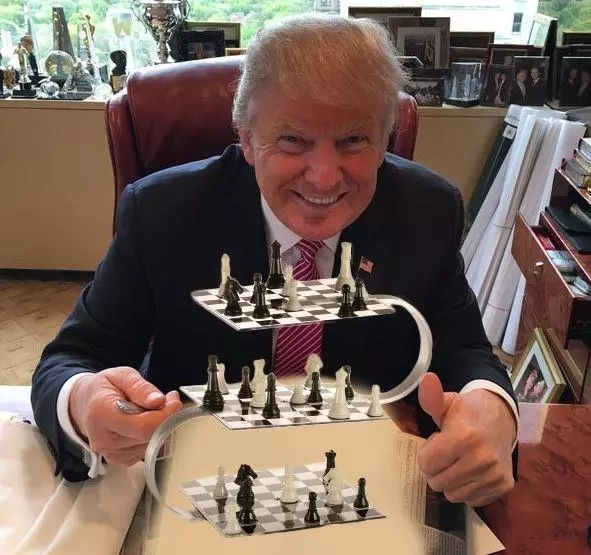 trump is playing 4d chess meme image