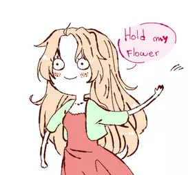 hold my flower meme image