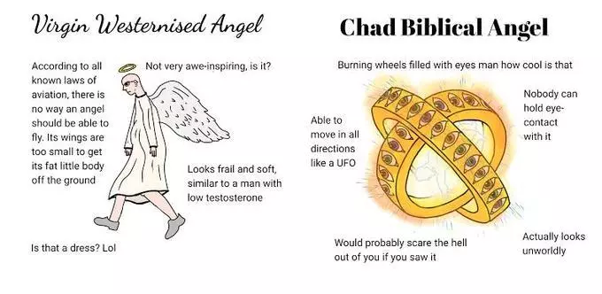 biblically accurate angels be not afraid meme image
