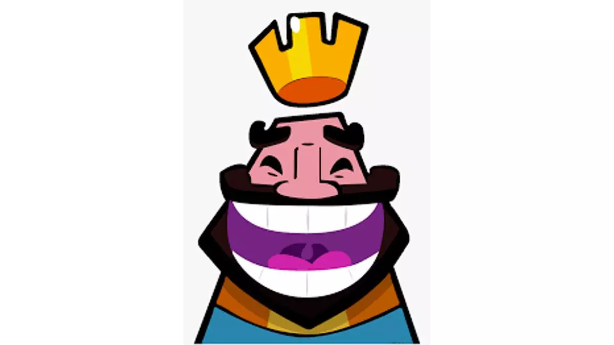 clash royale king laughing he he he haw meme image