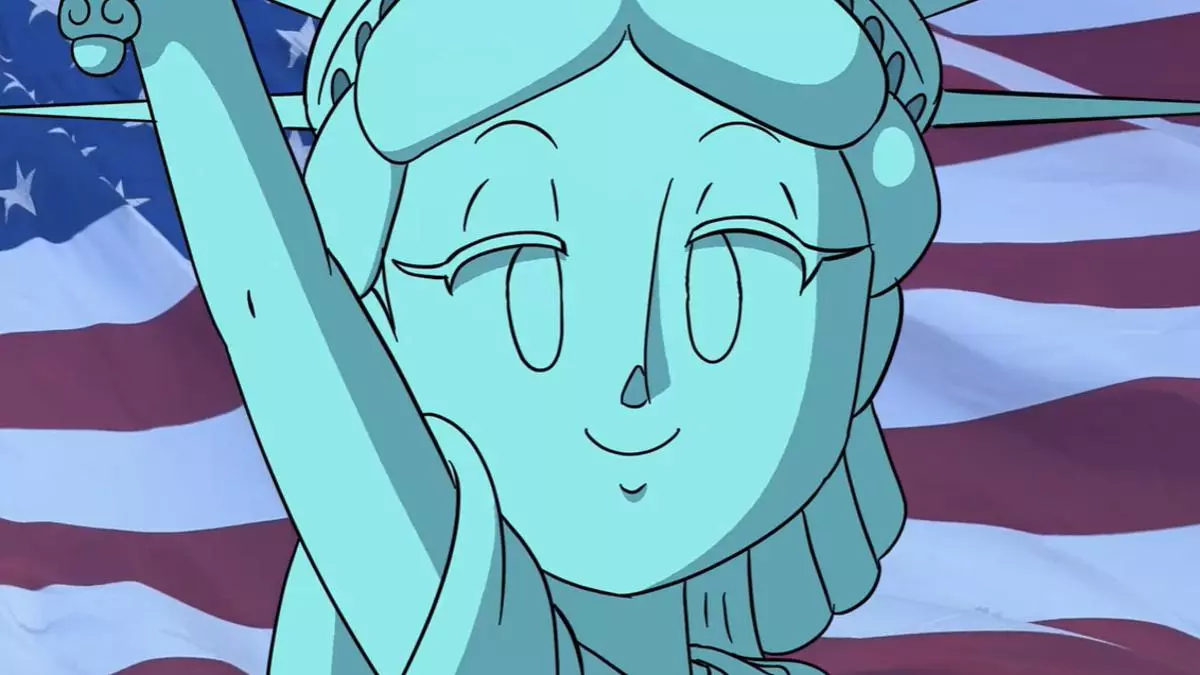 statue of liberty animation freedom day by tansau meme image