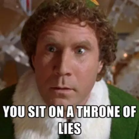 you sit on a throne of lies meme image