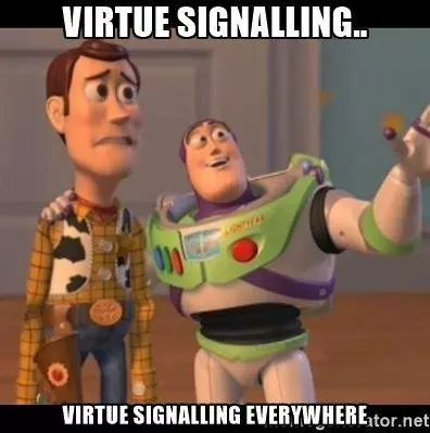 virtue signalling meme image