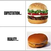 expectation vs reality meme image